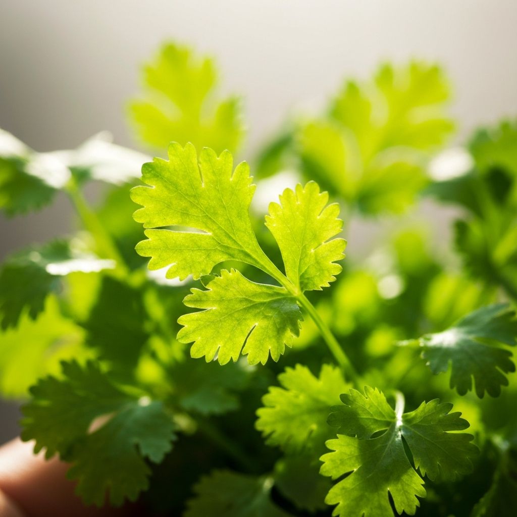 Fresh cilantro herbs, a natural chelating agent used in KLYNZ products